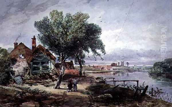 View of the Thames near Sonning Oil Painting by William Carter