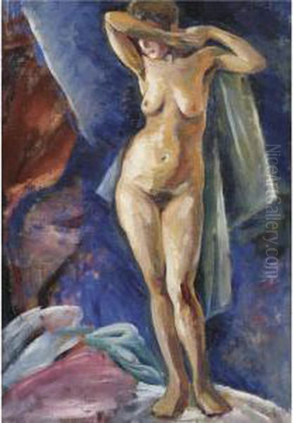 Standing Nude Oil Painting by Aleksey Ilyich Kravchenko