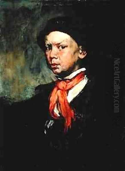 The Whistling Boy Oil Painting by J. Frank Currier