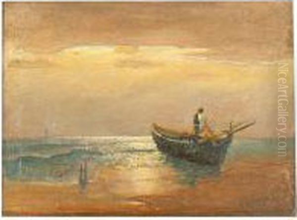 (attivo A Palermo Tra Xix Exx Secolo) Oil Painting by Erminio Kremp