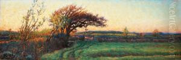 Spring Evening Oil Painting by Nils Kreuger