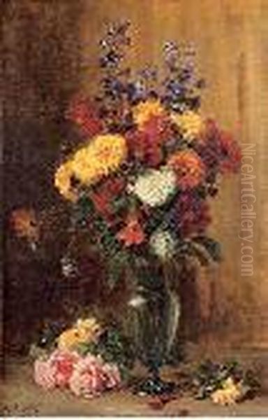 Bouquet Oil Painting by Alexis Kreyder