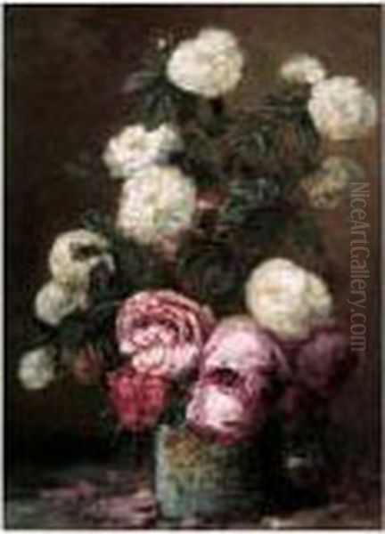 Bouquet De Fleurs Oil Painting by Alexis Kreyder