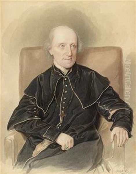 Portrait Of Vinzenz Eduard Milde Oil Painting by Josef Kriehuber