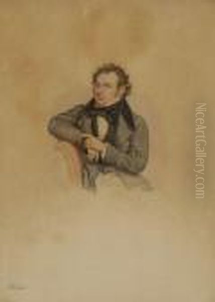 Franz Schubert Oil Painting by Josef Kriehuber