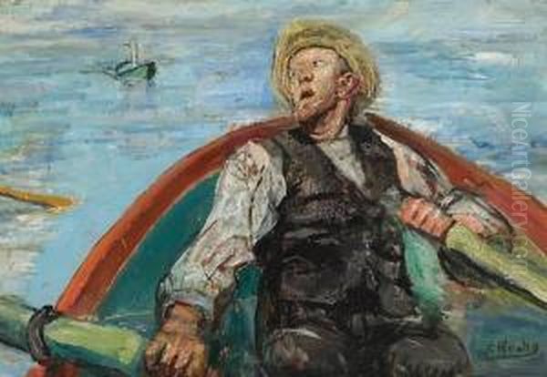 Se Forut (bergens Vag) Oil Painting by Christian Krohg