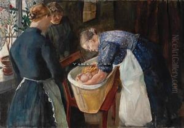 I Baljen V Oil Painting by Christian Krohg