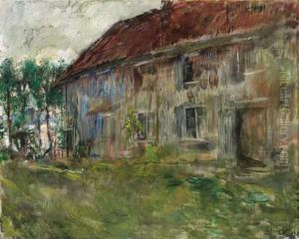 Det Gamle Hus Oil Painting by Christian Krohg