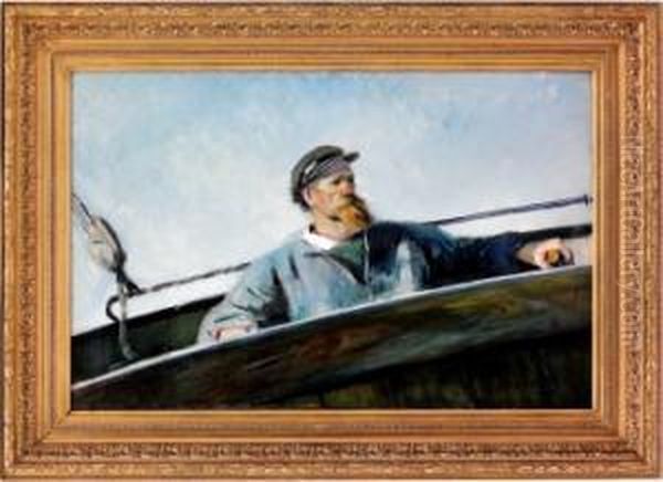 Nordenvind, Los Gulliksen Til Rors Oil Painting by Christian Krohg