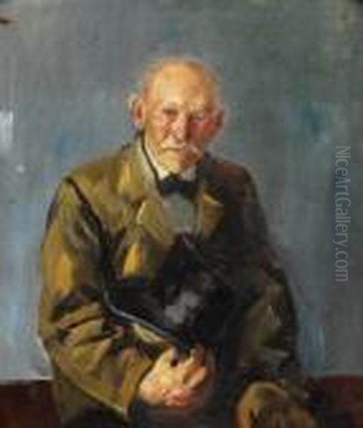 En Visitt Oil Painting by Christian Krohg