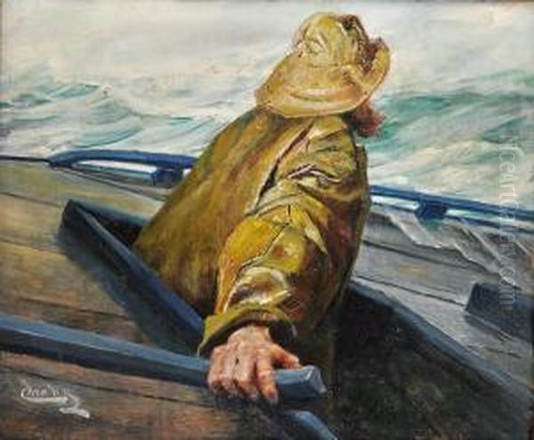 Ved Rorkulten Oil Painting by Christian Krohg