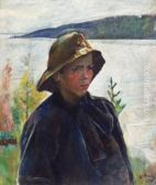 Fiskergutt Oil Painting by Christian Krohg