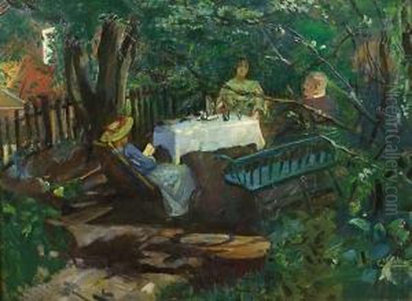 Fra Gronnegate 19 Oil Painting by Christian Krohg