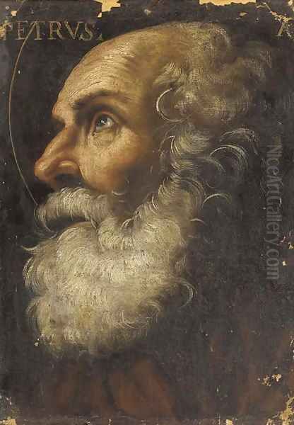 Saint Peter Oil Painting by Giacomo Cavedone