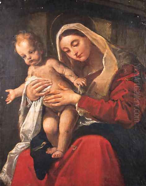 The Madonna and Child Oil Painting by Giacomo Cavedone