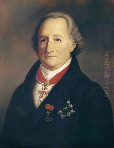 Portrait of Johann Wolfgang von Goethe (1749-1832) with Decorations Oil Painting by Heinrich Cristoph