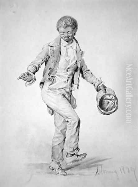 Negro boy dancing, 1839 Oil Painting by Ina Clogstoun