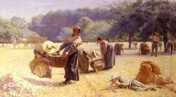 La Vendange De Pommes (The Apple Harvest) Oil Painting by Istres Contencin