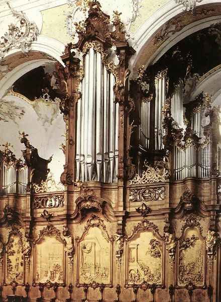 Organ Oil Painting by Johann Josef Christian