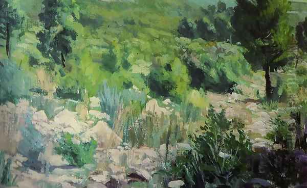 Paisaje Verde Oil Painting by Fernando Cabrera Canto