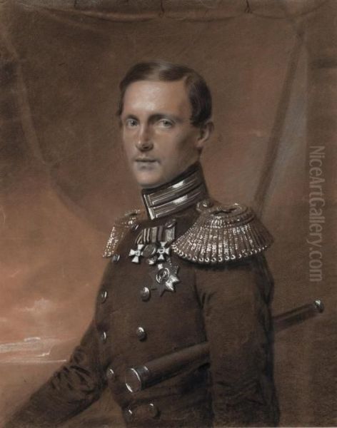 Portrait Of Grand Duke Konstantin Nikolaevich (1827-1892) Oil Painting by Franz Krutger