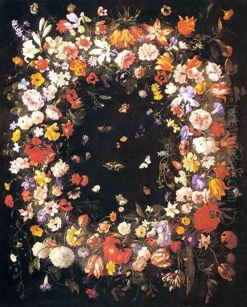 Garland of Flowers Oil Painting by Pier Francesco Cittadini