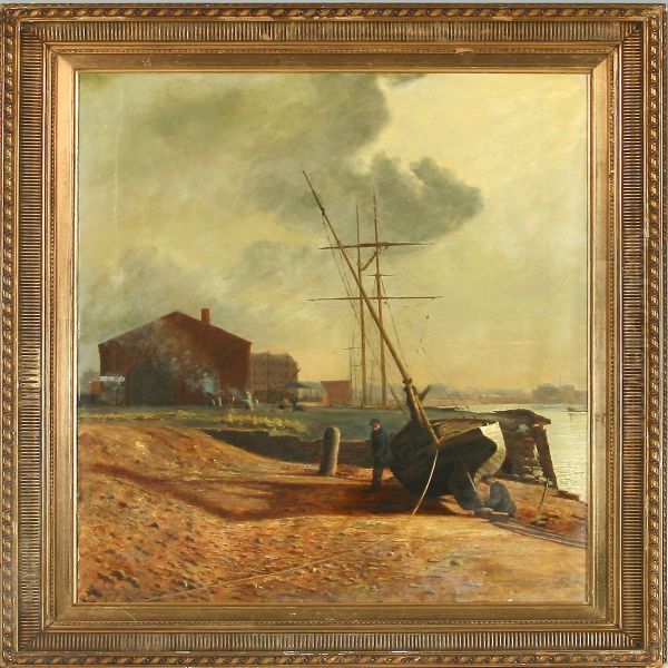 From Copenhagenharbour Oil Painting by Olof Krumlinde