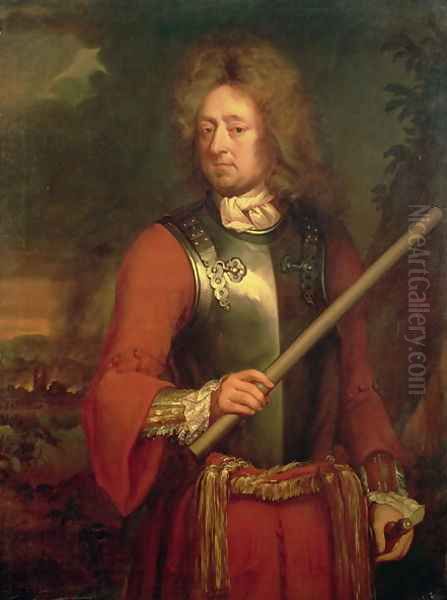 John Churchill (1650-1722) Duke of Marlborough, after 1847 Oil Painting by Louis Coblitz