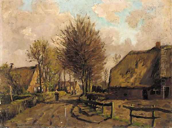 A Lane in Holland Oil Painting by Emma Lampert Cooper