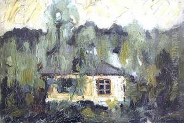 Chata Wsrod Drzew Ok. 1908 R. Oil Painting by Konrad Krzyzanowski