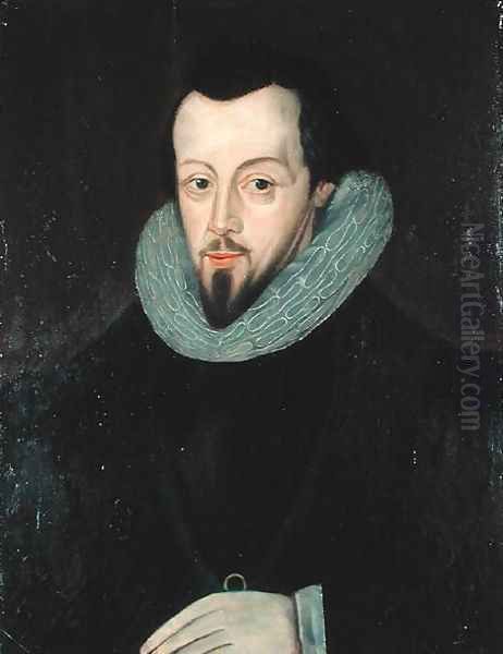 Robert Cecil (1563-1612) 1st Earl of Salisbury Oil Painting by John de Critz