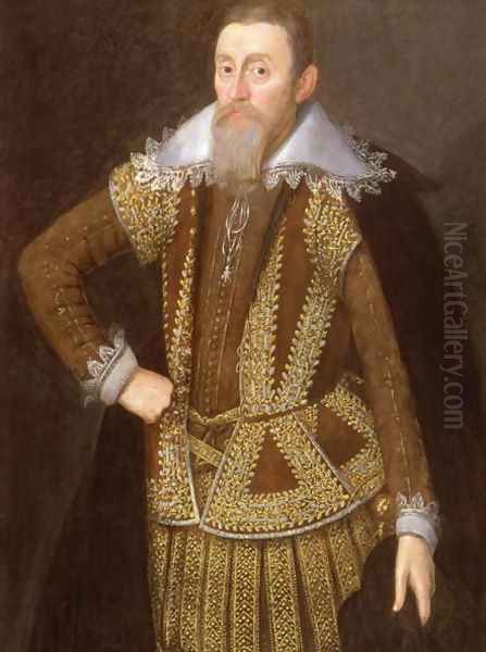 William Parker, 4th Baron Monteagle and 11th Baron Morley (1575-1622) Oil Painting by John de Critz