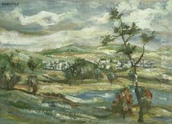 Hugellandschaft Oil Painting by Bohumil Kubista