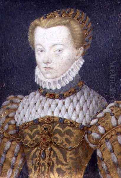 Elizabeth of Austria, Queen of France, c.1570 Oil Painting by (circle of) Clouet, Francois