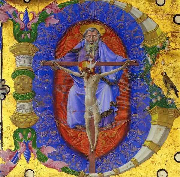 Trinity, historiated initial B Oil Painting by Taddeo Crivelli