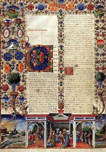 Bible of Borso d'Este Oil Painting by Taddeo Crivelli