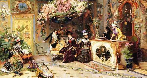 The Flower Shop Oil Painting by Luis Alvarez Catala