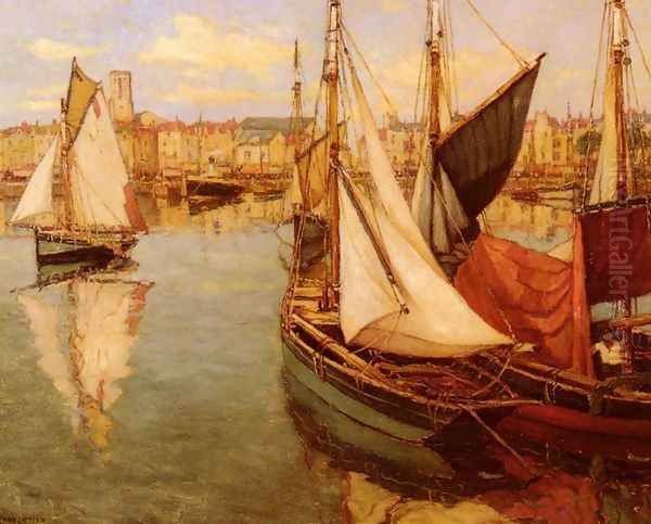 Dans Le Port De La Rochelle (In the Port of La Rochelle) Oil Painting by Georges Charpentier