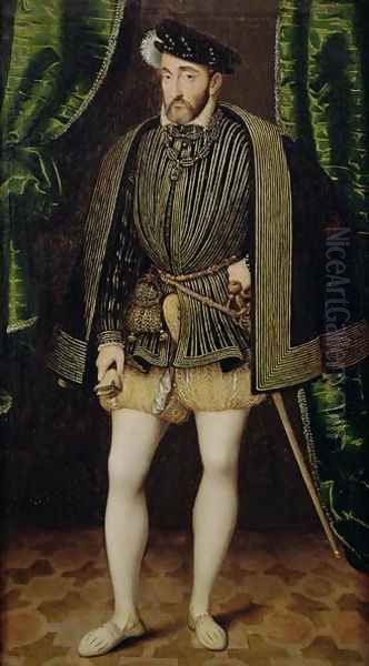 Portrait of Henri II (1519-59) Oil Painting by (workshop of) Clouet, Francois