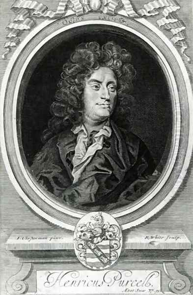 Portrait of Henry Purcell (1659-95), English composer, 1695 Oil Painting by Johann Closterman