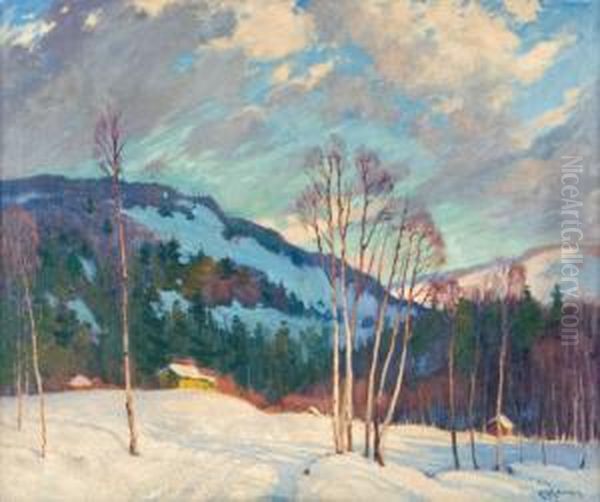 Winter Oil Painting by George Arthur Kulmala