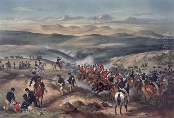 The Battle of The Gwanga, Cape of Good Hope, on 8th June 1846 Oil Painting by Captain Carey