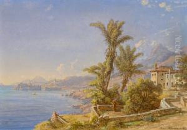 Blick Auf Ragusa Oil Painting by Karl Robert Kummer