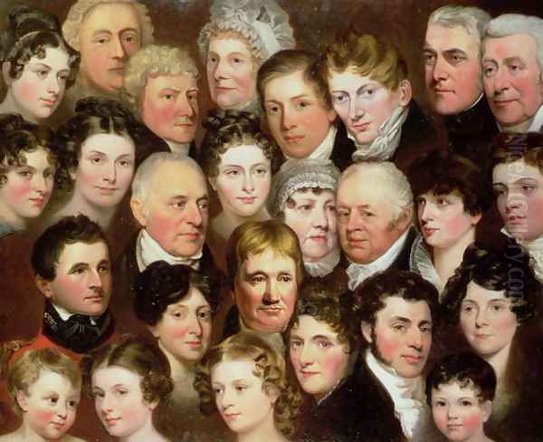 The Harvey Family of Norwich, c.1820 Oil Painting by Joseph Clover