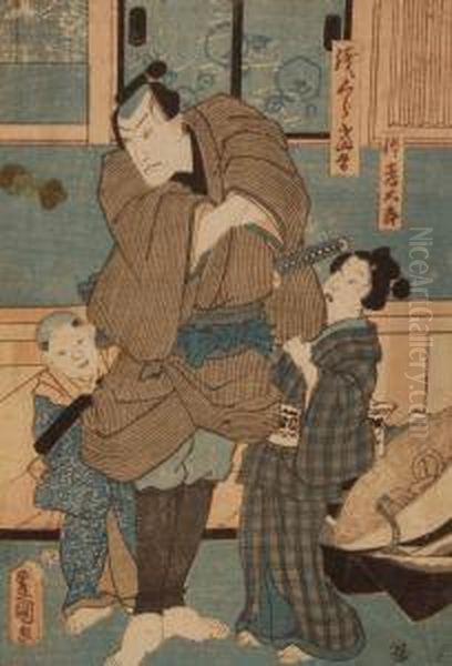 Untitled Oil Painting by Kunisada