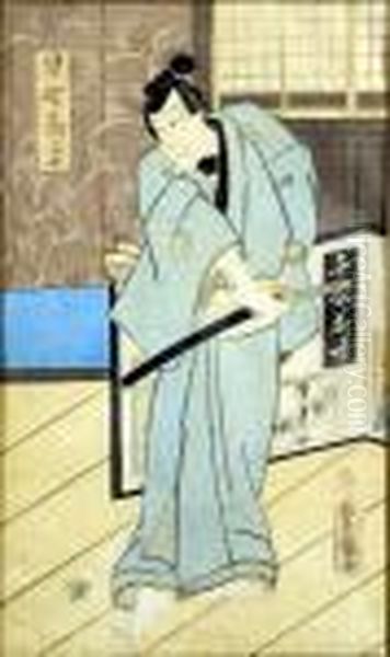 Acteur De Theatre Oil Painting by Kunisada