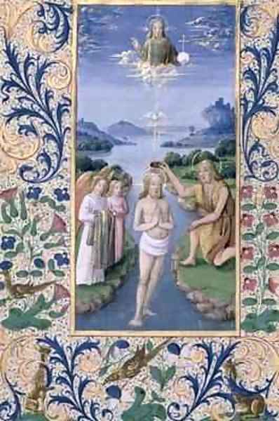 Baptism of Christ Oil Painting by Jean Colombe