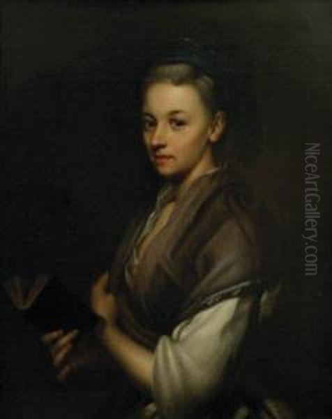 Portrait Of Susanne Kupecka Oil Painting by Johann Kupetzki