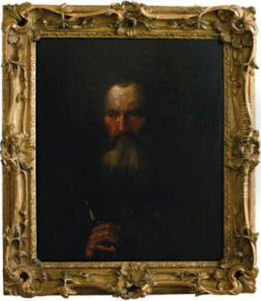 Nobleman With A Sword Oil Painting by Johann Kupetzki