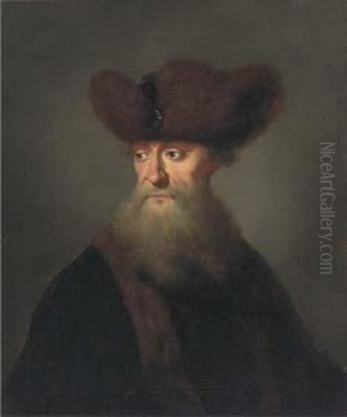 Portrait Of A Bearded Gentleman Oil Painting by Johann Kupetzki